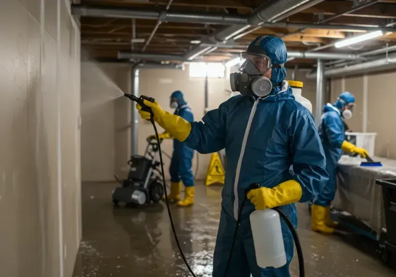 Basement Sanitization and Antimicrobial Treatment process in Clark County, ID