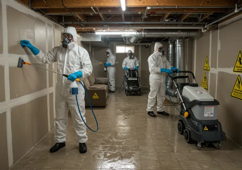 Basement Moisture Removal and Structural Drying process in Clark County, ID